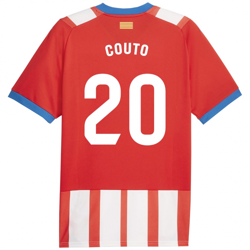 Kinder Yan Couto #20 Rot-Weiss Heimtrikot Trikot 2023/24 T-Shirt Belgien