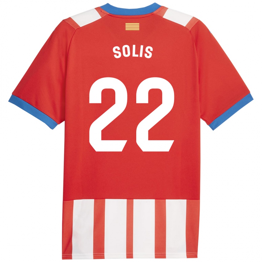 Kinder Jhon Solís #22 Rot-Weiss Heimtrikot Trikot 2023/24 T-Shirt Belgien
