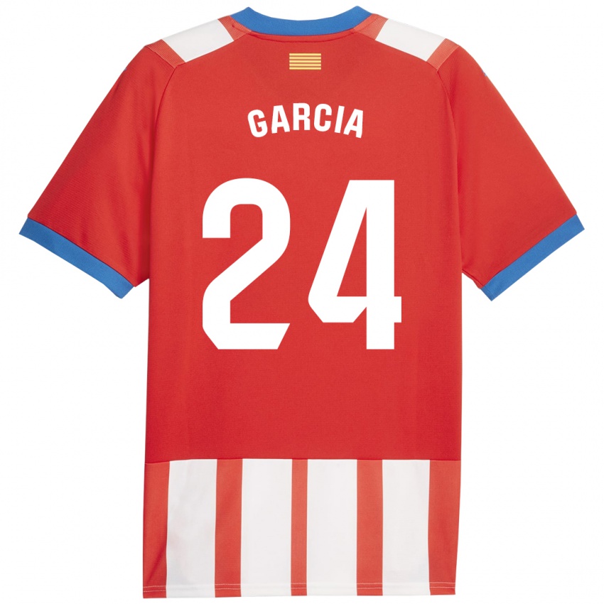 Kinder Borja García #24 Rot-Weiss Heimtrikot Trikot 2023/24 T-Shirt Belgien