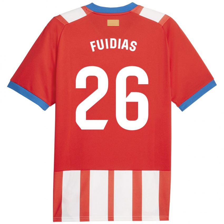 Kinder Toni Fuidias #26 Rot-Weiss Heimtrikot Trikot 2023/24 T-Shirt Belgien