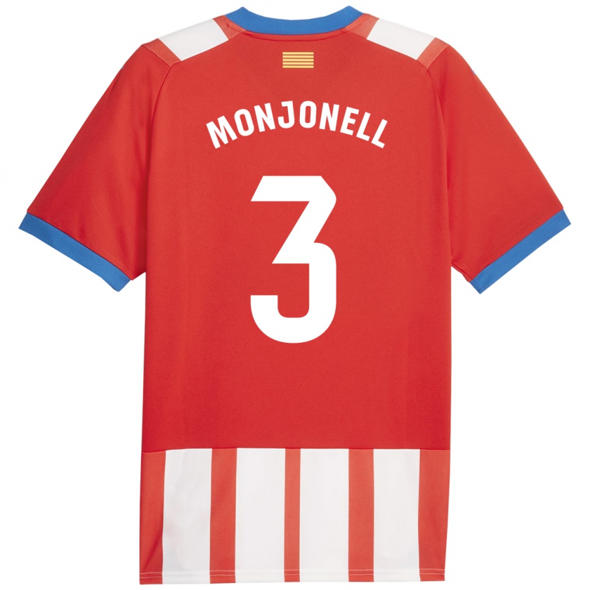 Kinder Eric Monjonell #3 Rot-Weiss Heimtrikot Trikot 2023/24 T-Shirt Belgien
