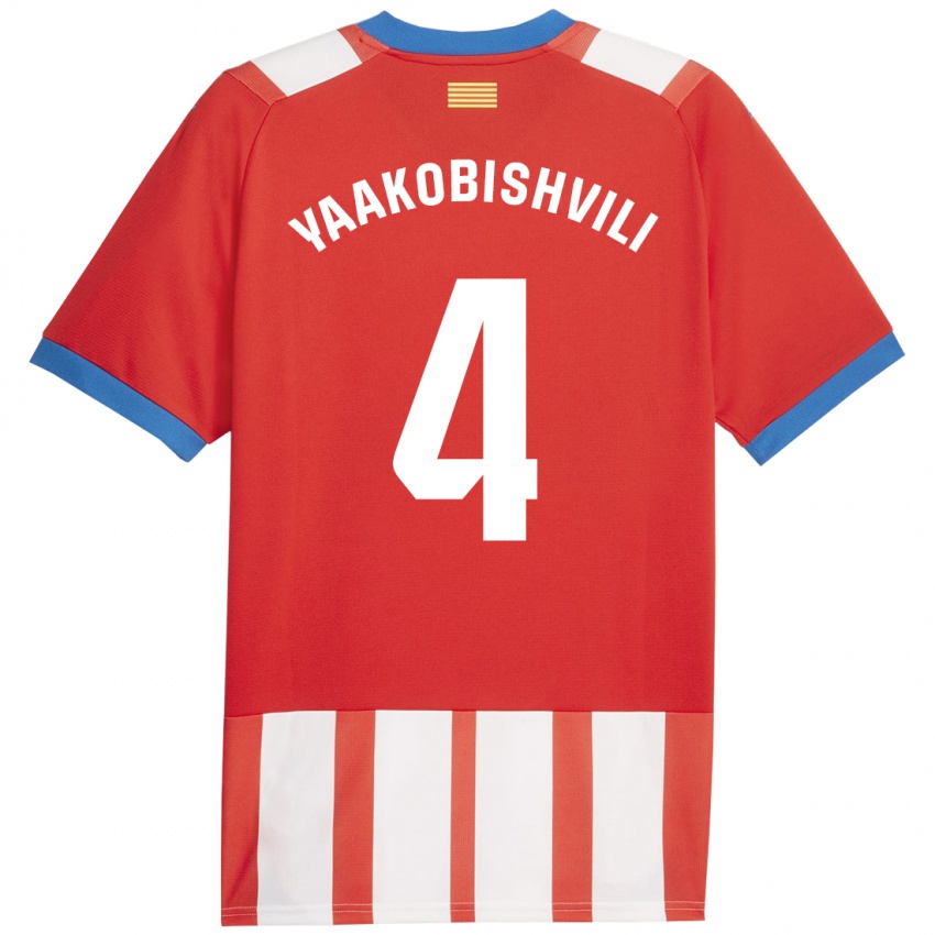 Kinder Antal Yaakobishvili #4 Rot-Weiss Heimtrikot Trikot 2023/24 T-Shirt Belgien