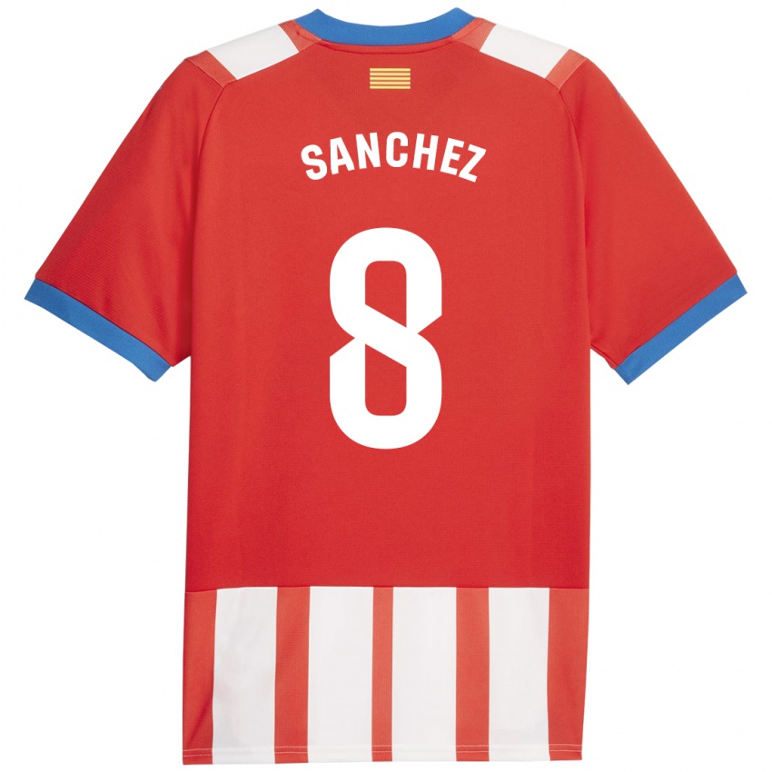 Kinder Miguel Ángel Sánchez #8 Rot-Weiss Heimtrikot Trikot 2023/24 T-Shirt Belgien