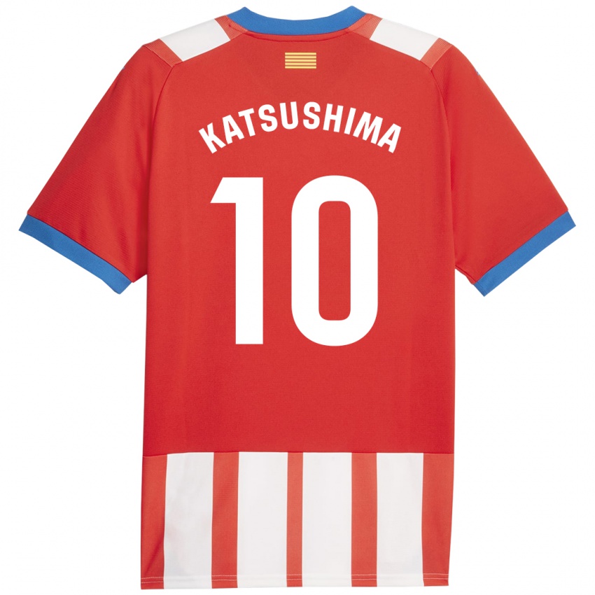 Kinder Shinnosuke Katsushima #10 Rot-Weiss Heimtrikot Trikot 2023/24 T-Shirt Belgien