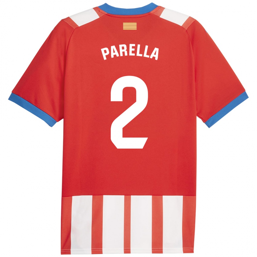 Kinder Virginia Parella #2 Rot-Weiss Heimtrikot Trikot 2023/24 T-Shirt Belgien