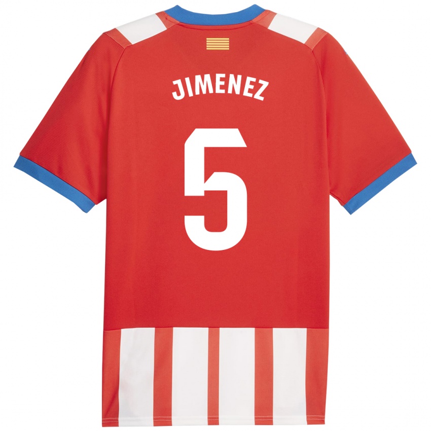 Kinder Ángela Jiménez #5 Rot-Weiss Heimtrikot Trikot 2023/24 T-Shirt Belgien