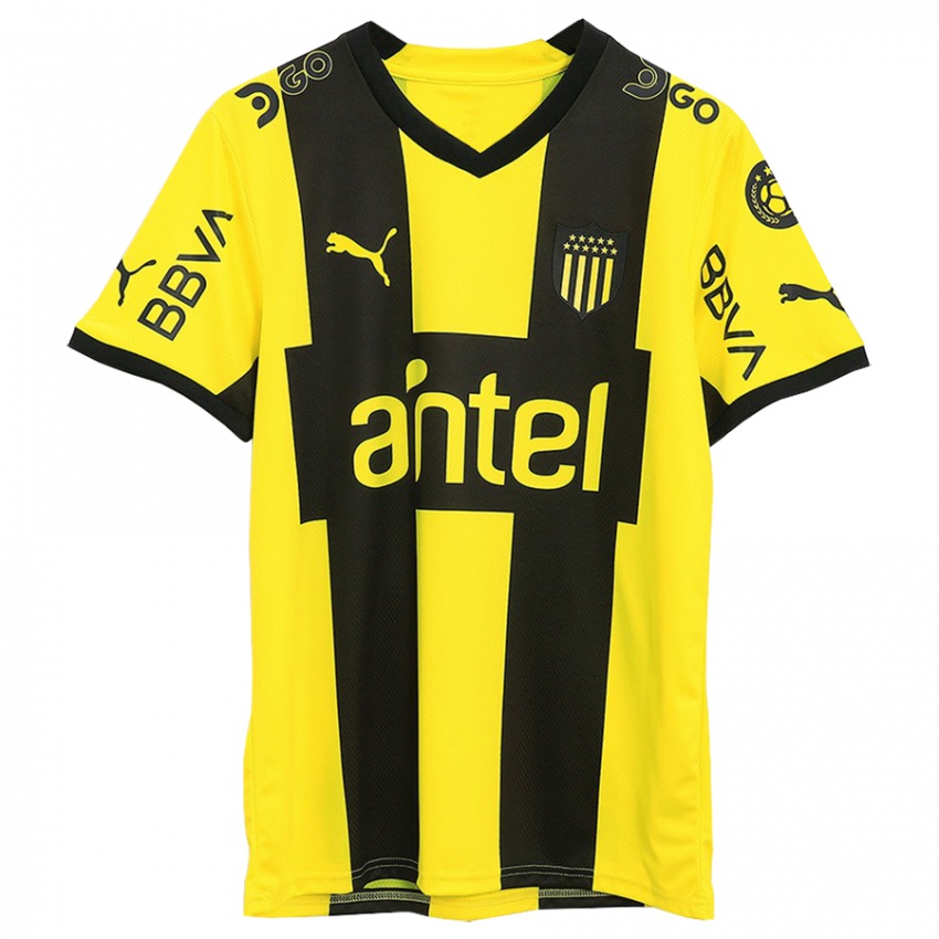 Kinder Kevin Méndez #10 Gelb Schwarz Heimtrikot Trikot 2023/24 T-Shirt Belgien