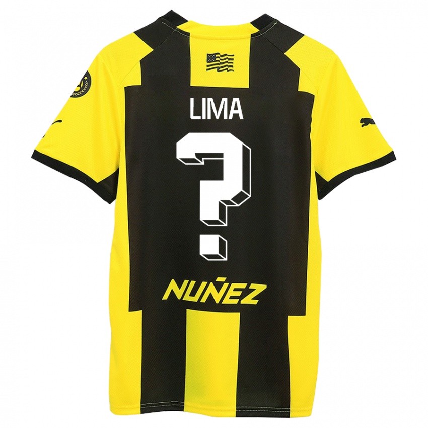 Kinder Jhonatan Lima #0 Gelb Schwarz Heimtrikot Trikot 2023/24 T-Shirt Belgien