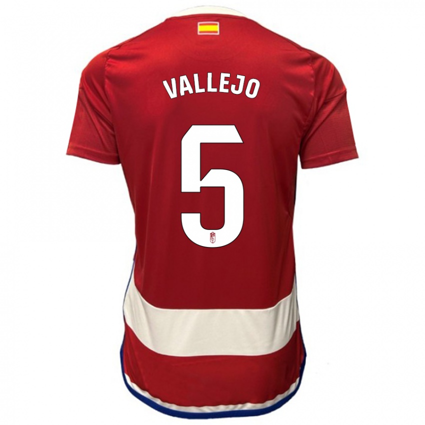 Kinder Jesus Vallejo #5 Rot Heimtrikot Trikot 2023/24 T-Shirt Belgien