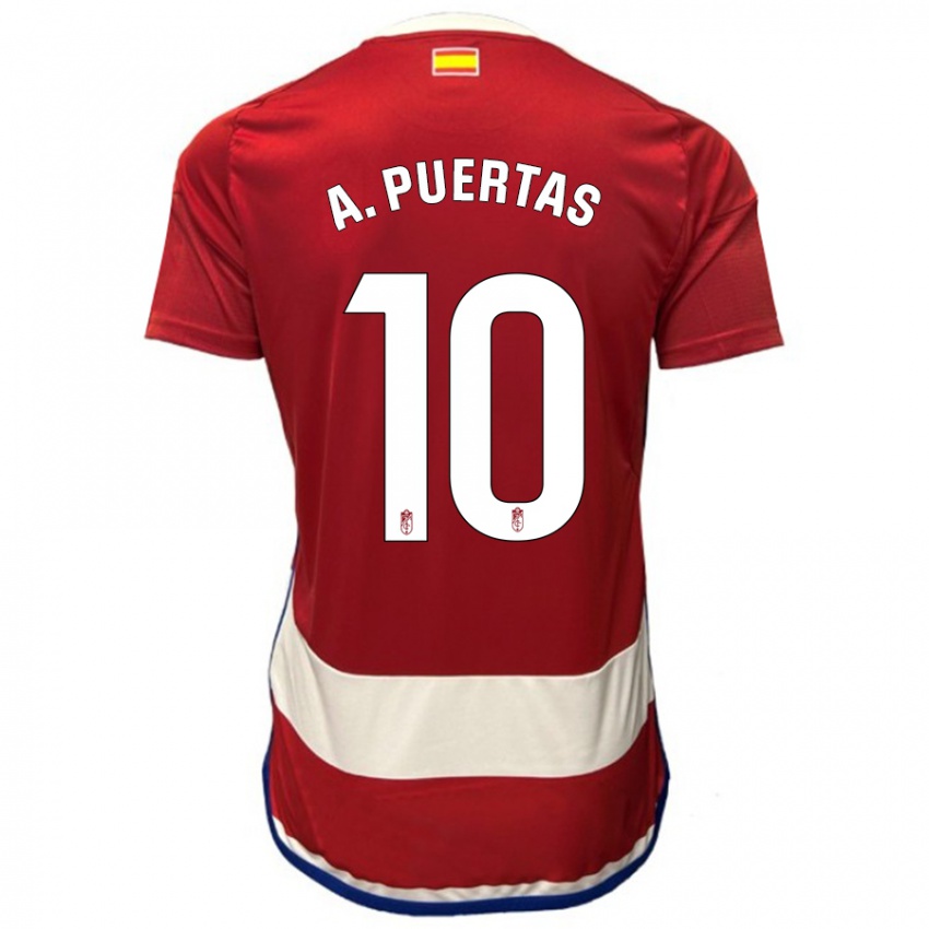Kinder Antonio Puertas #10 Rot Heimtrikot Trikot 2023/24 T-Shirt Belgien