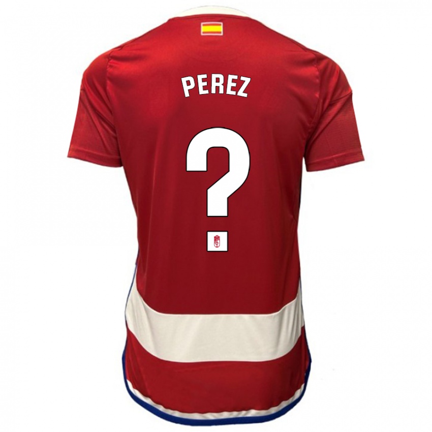 Kinder Marco Pérez #0 Rot Heimtrikot Trikot 2023/24 T-Shirt Belgien