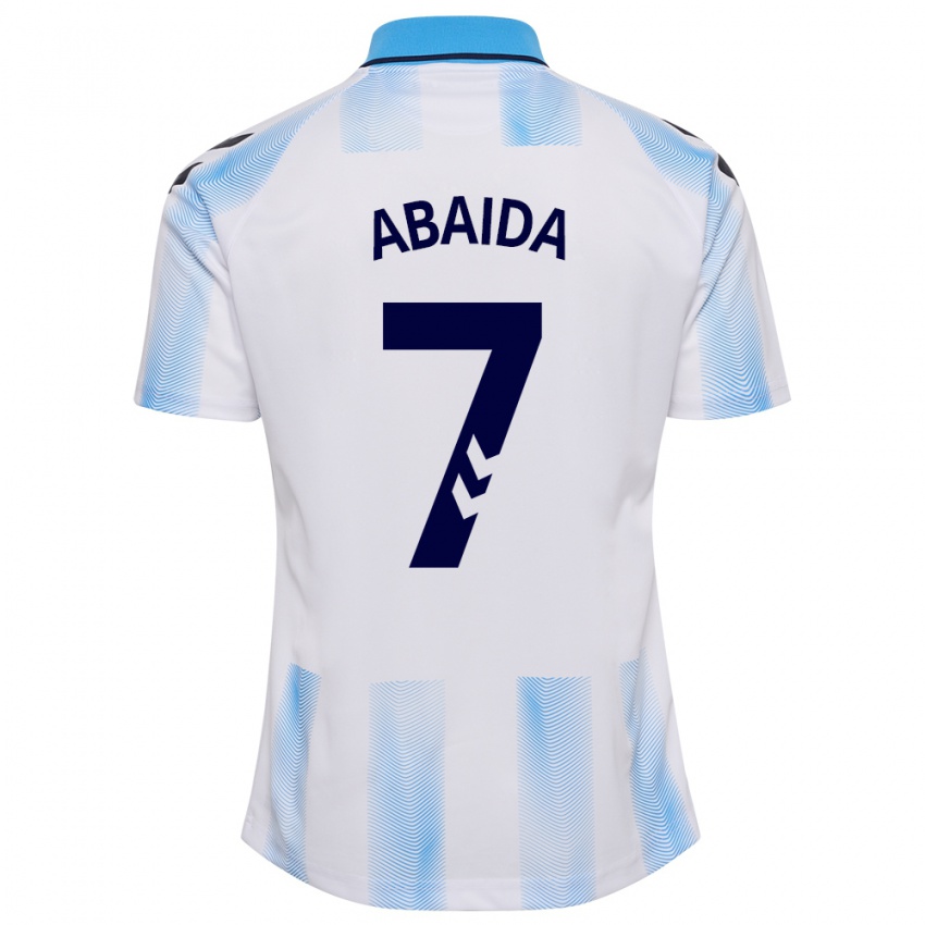 Kinder Haitam Abaida #7 Weiß Blau Heimtrikot Trikot 2023/24 T-Shirt Belgien