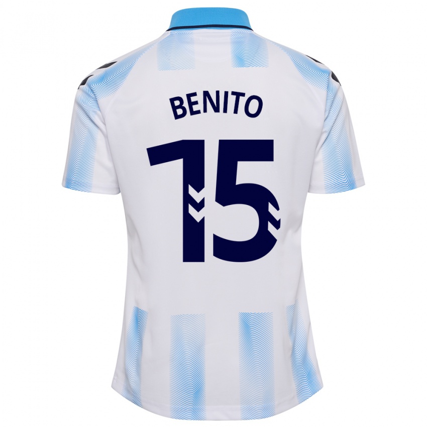 Kinderen Iván Benito #15 Wit Blauw Thuisshirt Thuistenue 2023/24 T-Shirt België