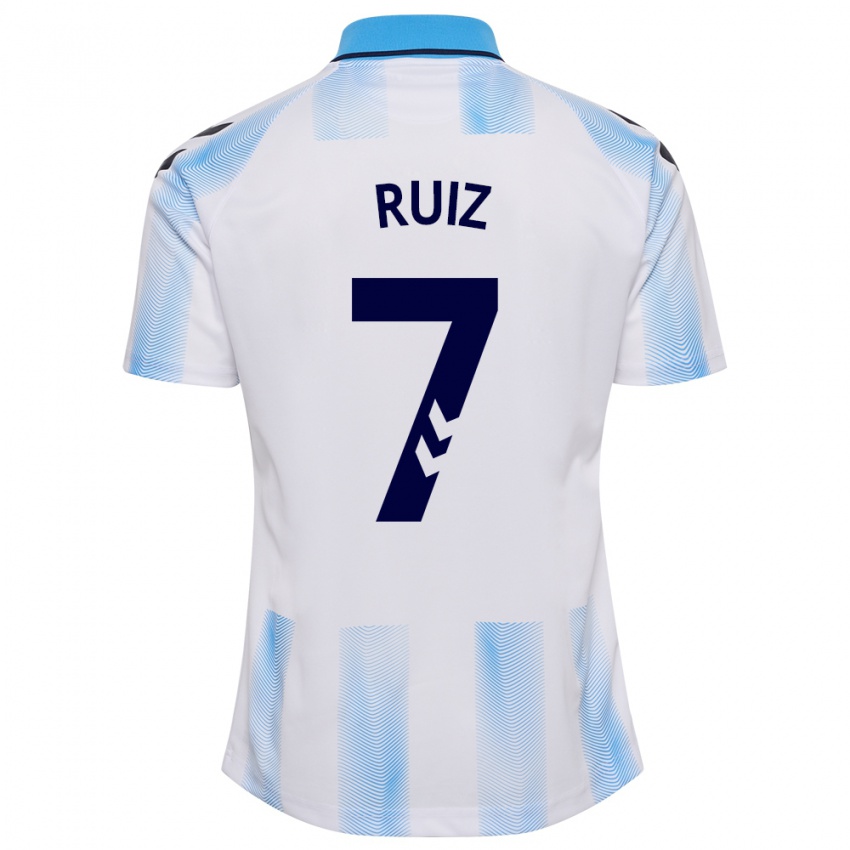 Kinderen María Ruiz #7 Wit Blauw Thuisshirt Thuistenue 2023/24 T-Shirt België