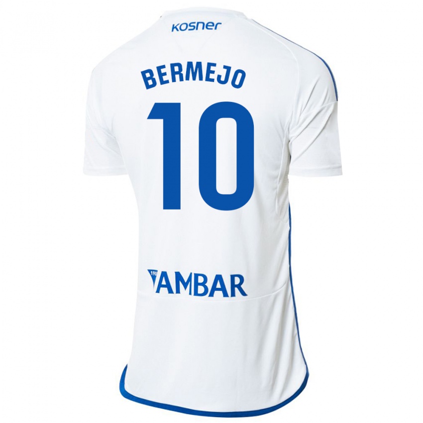 Kinder Sergio Bermejo #10 Weiß Heimtrikot Trikot 2023/24 T-Shirt Belgien