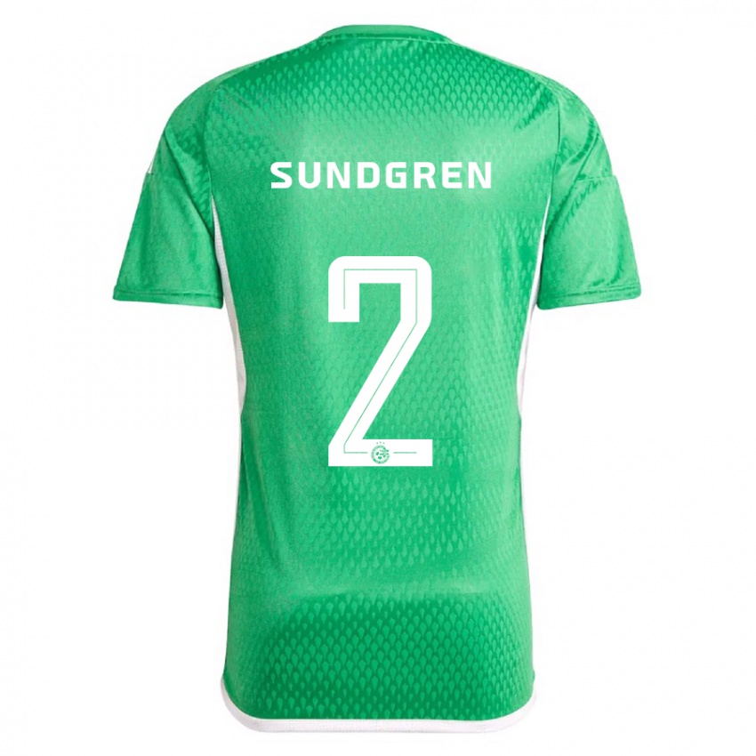 Kinder Daniel Sundgren #2 Weiß Blau Heimtrikot Trikot 2023/24 T-Shirt Belgien