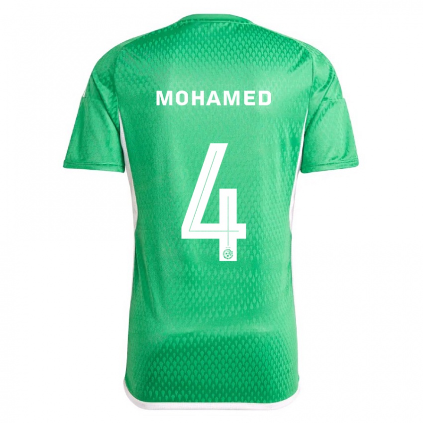 Kinder Ali Mohamed #4 Weiß Blau Heimtrikot Trikot 2023/24 T-Shirt Belgien