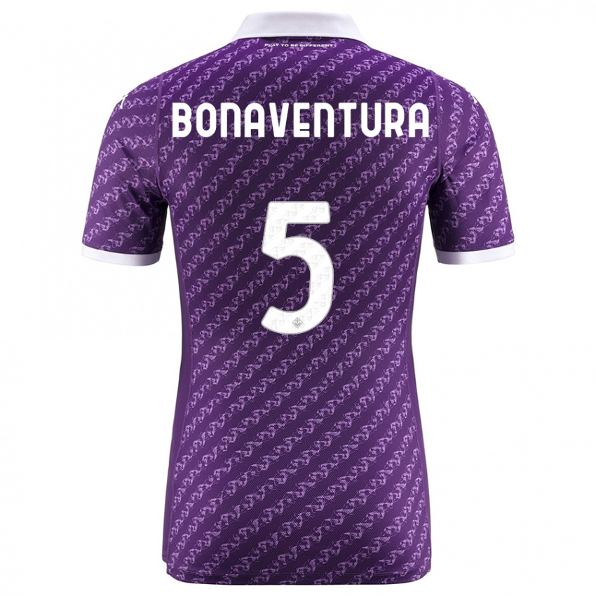 Kinder Giacomo Bonaventura #5 Violett Heimtrikot Trikot 2023/24 T-Shirt Belgien