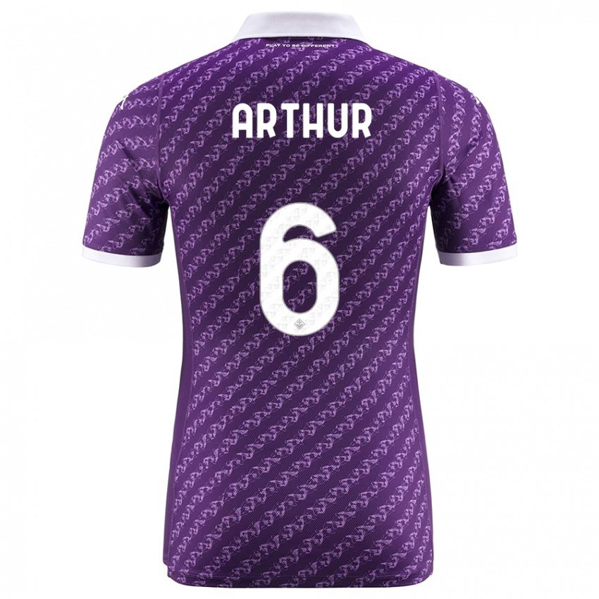 Kinder Arthur Melo #6 Violett Heimtrikot Trikot 2023/24 T-Shirt Belgien