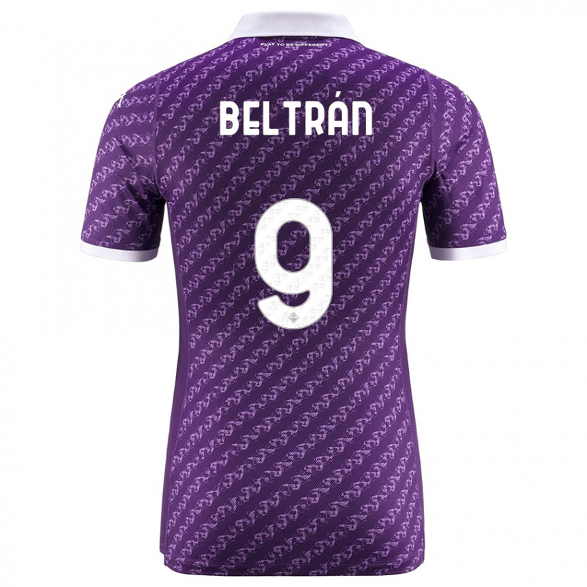 Kinder Lucas Beltrán #9 Violett Heimtrikot Trikot 2023/24 T-Shirt Belgien