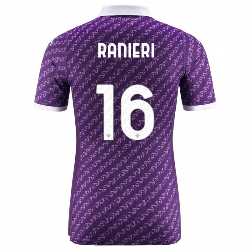 Kinder Luca Ranieri #16 Violett Heimtrikot Trikot 2023/24 T-Shirt Belgien