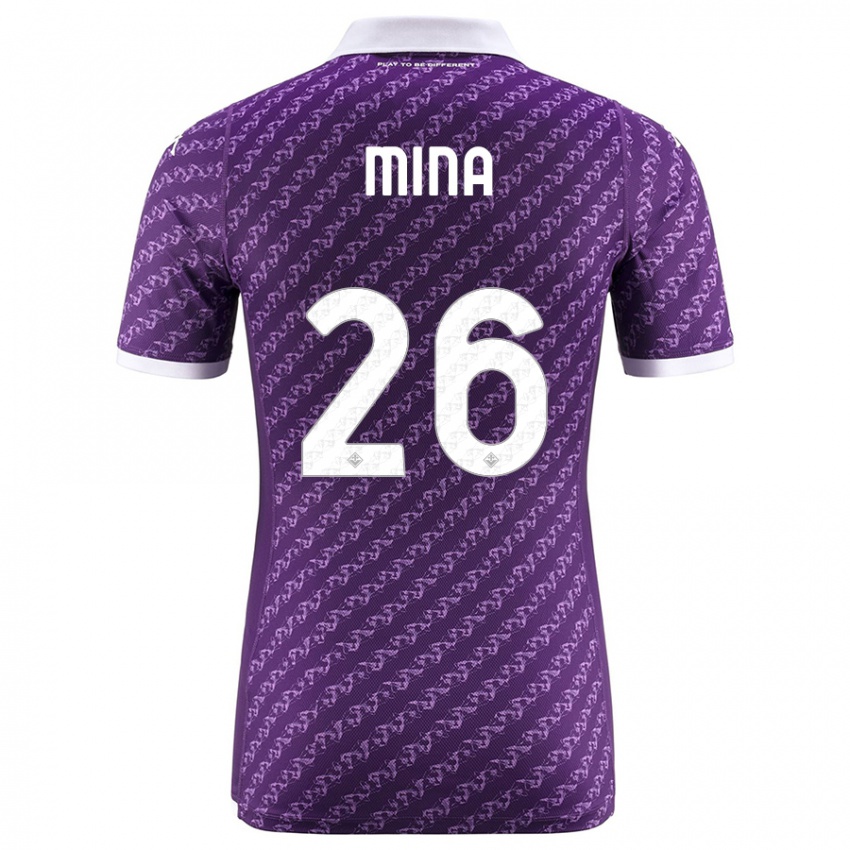 Kinder Yerry Mina #26 Violett Heimtrikot Trikot 2023/24 T-Shirt Belgien