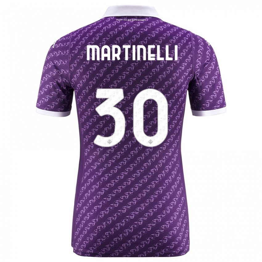Enfant Maillot Tommaso Martinelli #30 Violet Tenues Domicile 2023/24 T-Shirt Belgique