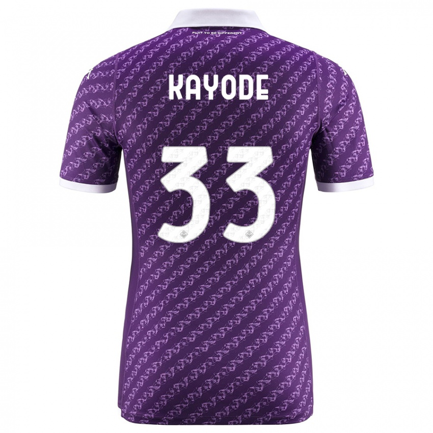 Enfant Maillot Michael Kayode #33 Violet Tenues Domicile 2023/24 T-Shirt Belgique
