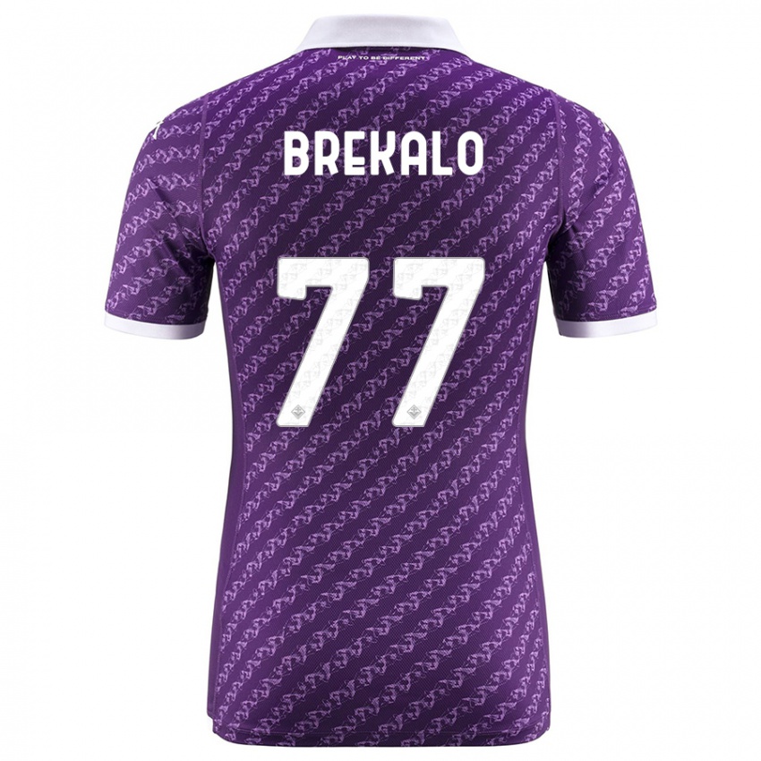 Kinder Josip Brekalo #77 Violett Heimtrikot Trikot 2023/24 T-Shirt Belgien