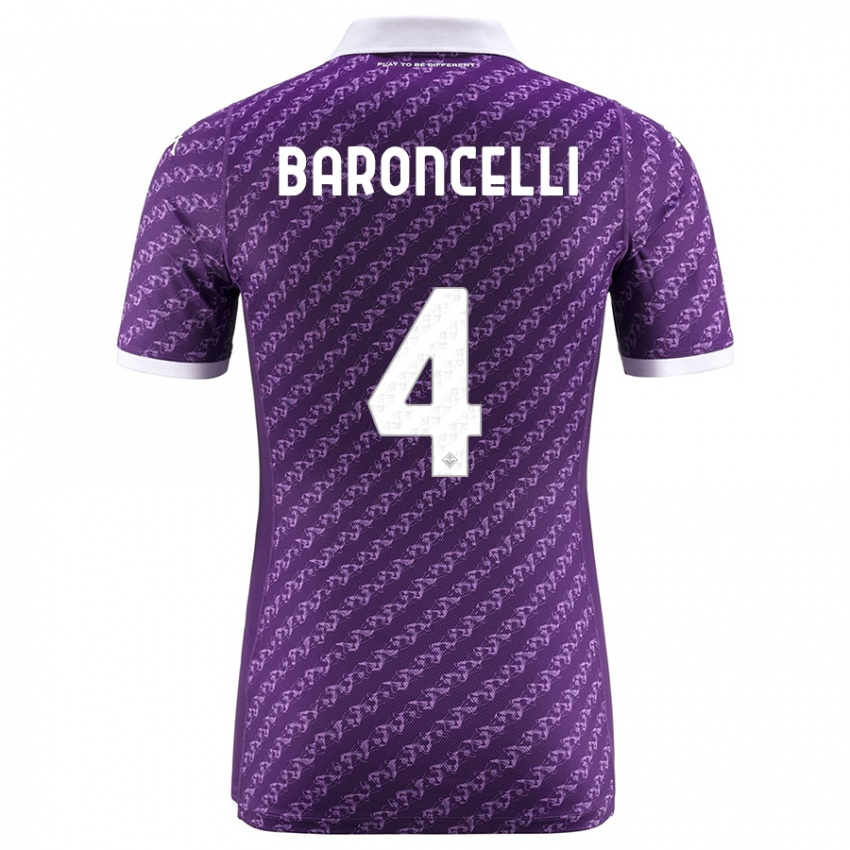 Kinder Leonardo Baroncelli #4 Violett Heimtrikot Trikot 2023/24 T-Shirt Belgien