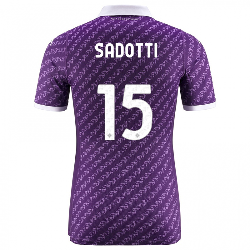 Kinder Edoardo Sadotti #15 Violett Heimtrikot Trikot 2023/24 T-Shirt Belgien