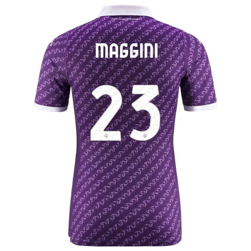 Enfant Maillot Filippo Maggini #23 Violet Tenues Domicile 2023/24 T-Shirt Belgique