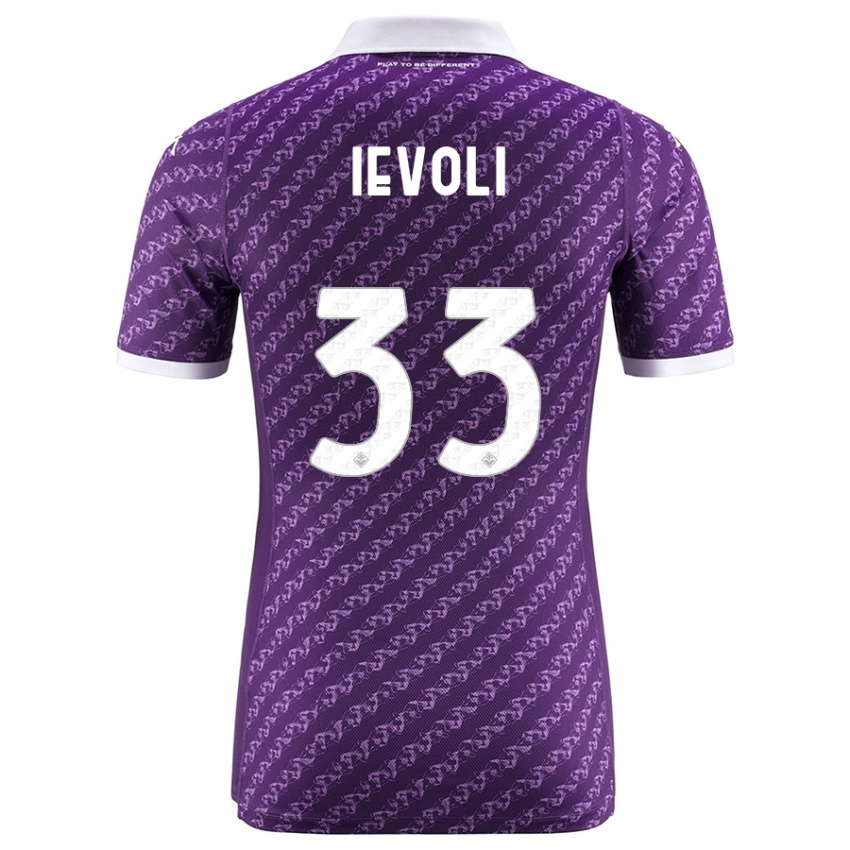 Enfant Maillot Mattia Ievoli #33 Violet Tenues Domicile 2023/24 T-Shirt Belgique