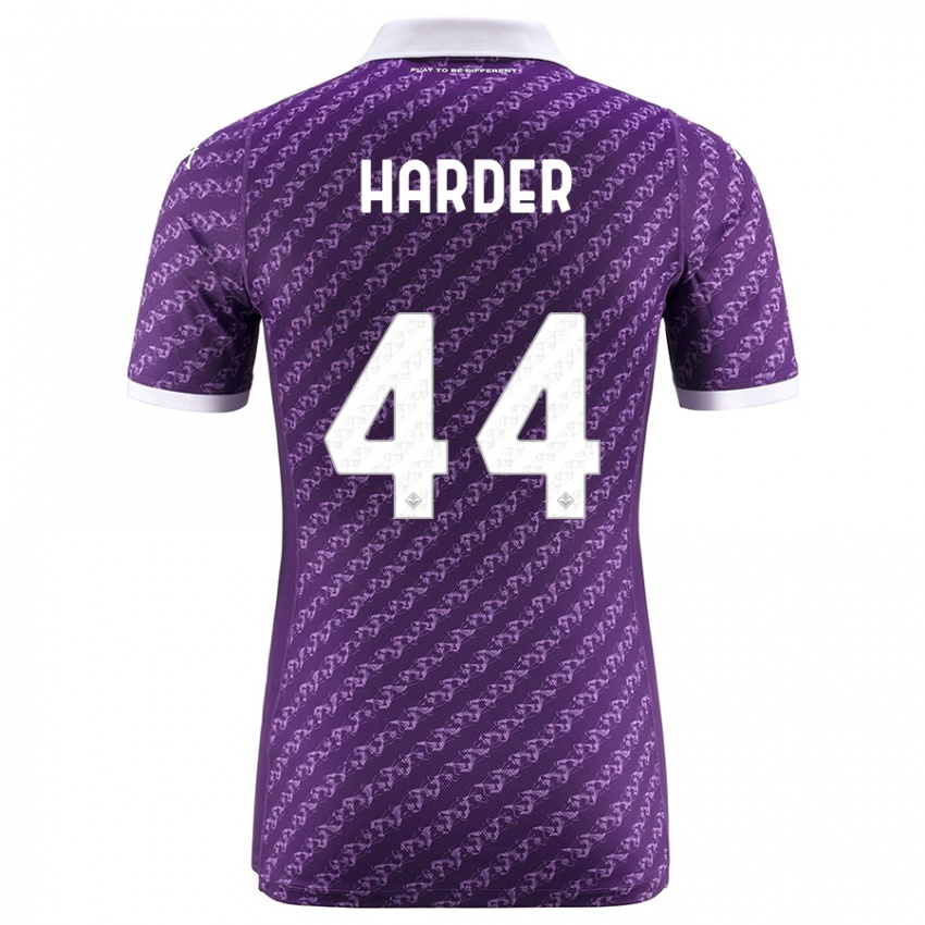 Kinder Jonas Harder #44 Violett Heimtrikot Trikot 2023/24 T-Shirt Belgien