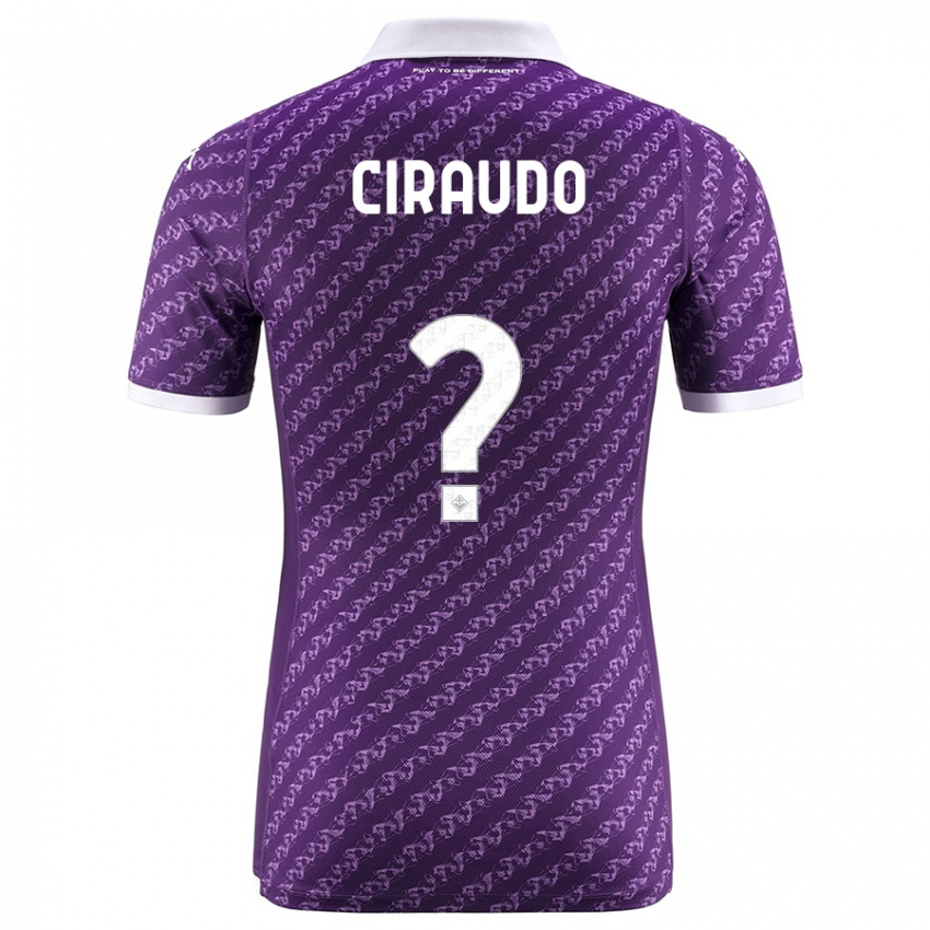 Kinder Alessio Ciraudo #0 Violett Heimtrikot Trikot 2023/24 T-Shirt Belgien