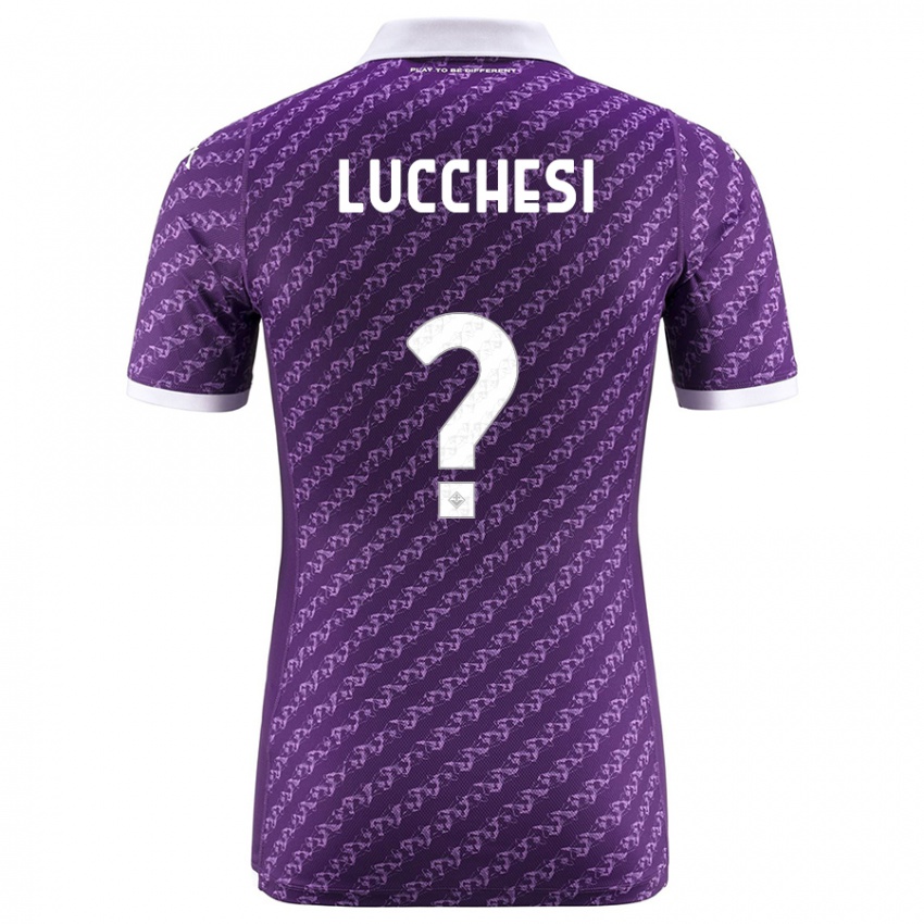 Kinder Andrea Lucchesi #0 Violett Heimtrikot Trikot 2023/24 T-Shirt Belgien
