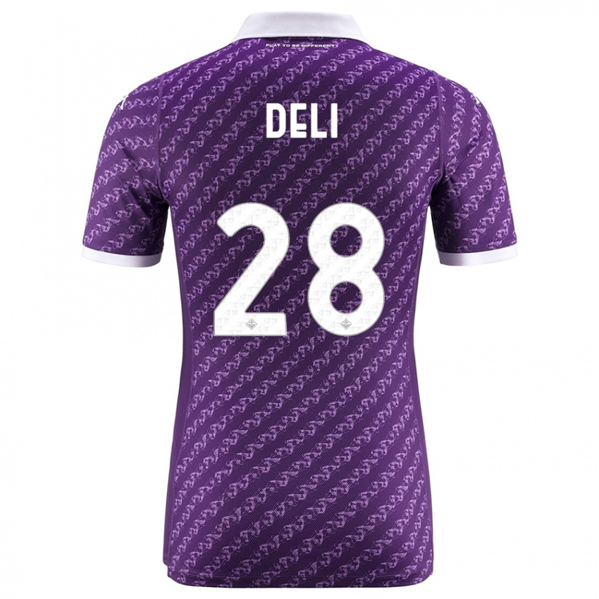 Enfant Maillot Lapo Deli #28 Violet Tenues Domicile 2023/24 T-Shirt Belgique