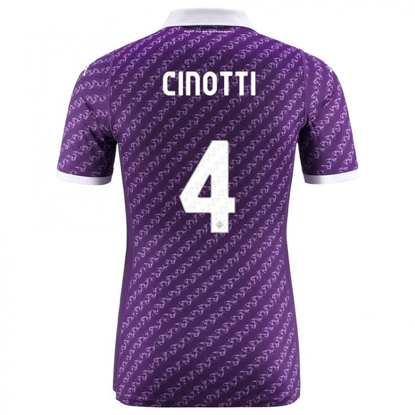 Enfant Maillot Norma Cinotti #4 Violet Tenues Domicile 2023/24 T-Shirt Belgique