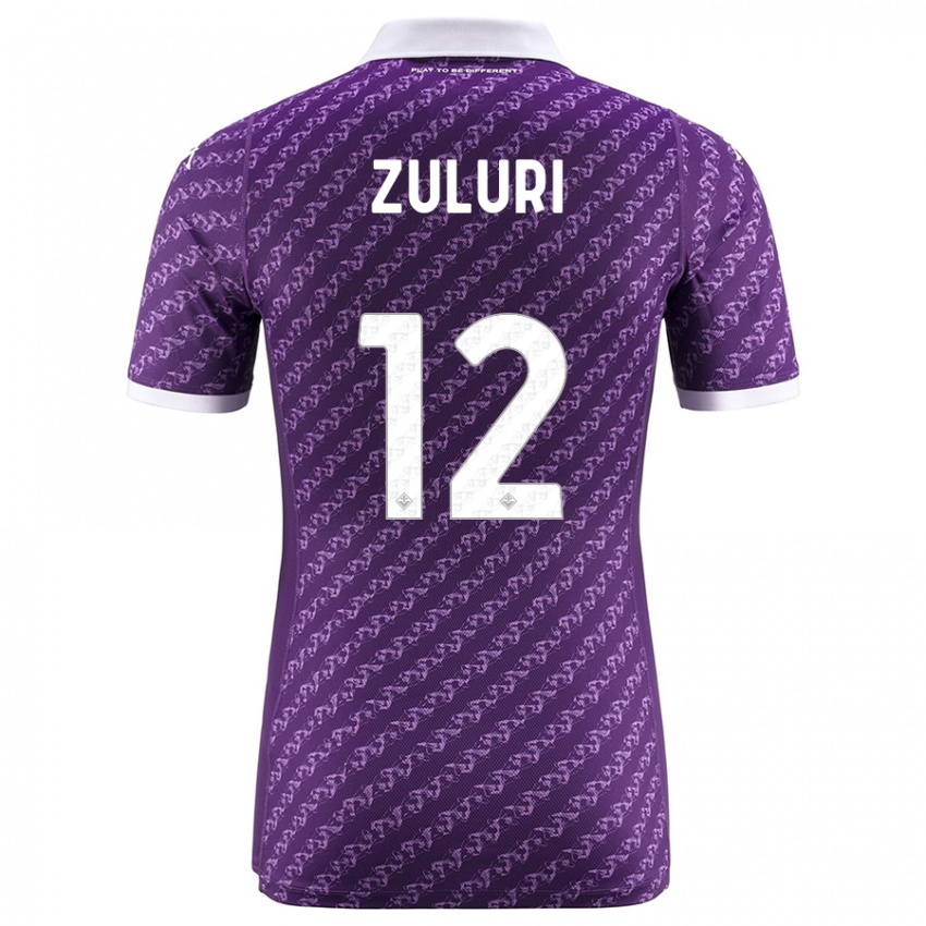 Kinder Athena Zuluri #12 Violett Heimtrikot Trikot 2023/24 T-Shirt Belgien