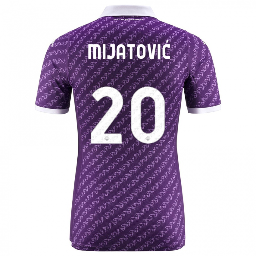 Kinder Milica Mijatović #20 Violett Heimtrikot Trikot 2023/24 T-Shirt Belgien