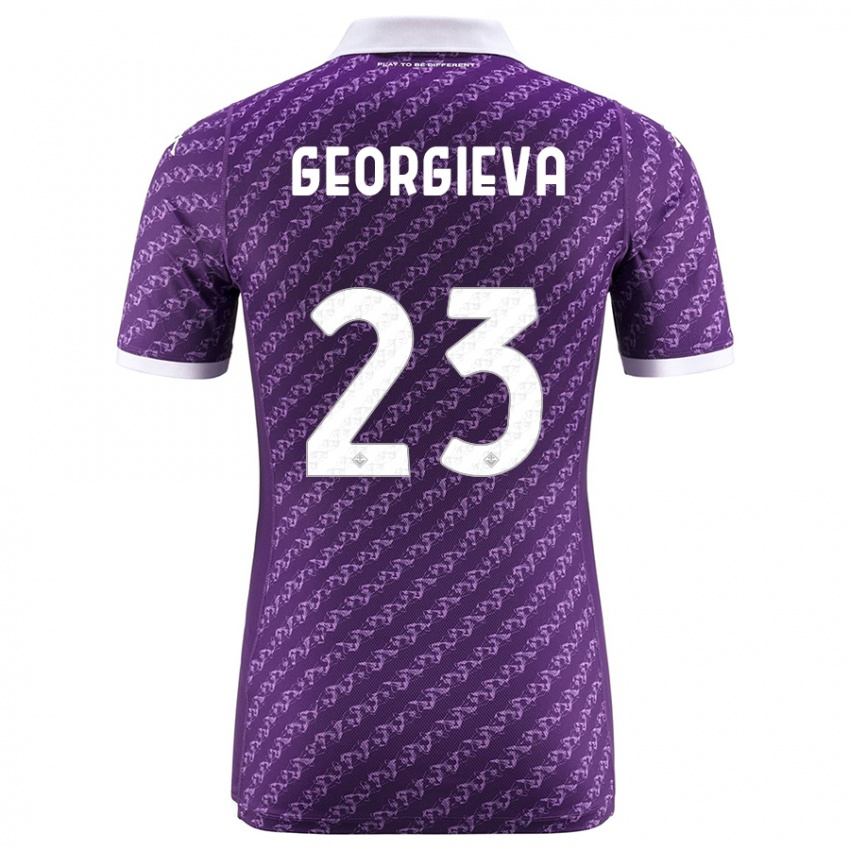 Kinder Marina Georgieva #23 Violett Heimtrikot Trikot 2023/24 T-Shirt Belgien