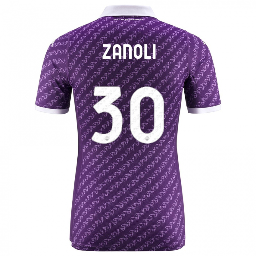 Kinder Martina Zanoli #30 Violett Heimtrikot Trikot 2023/24 T-Shirt Belgien