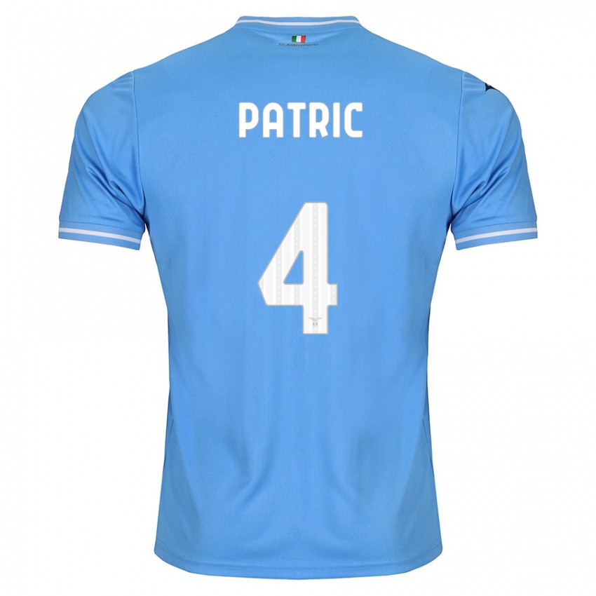 Enfant Maillot Patric #4 Bleu Tenues Domicile 2023/24 T-Shirt Belgique