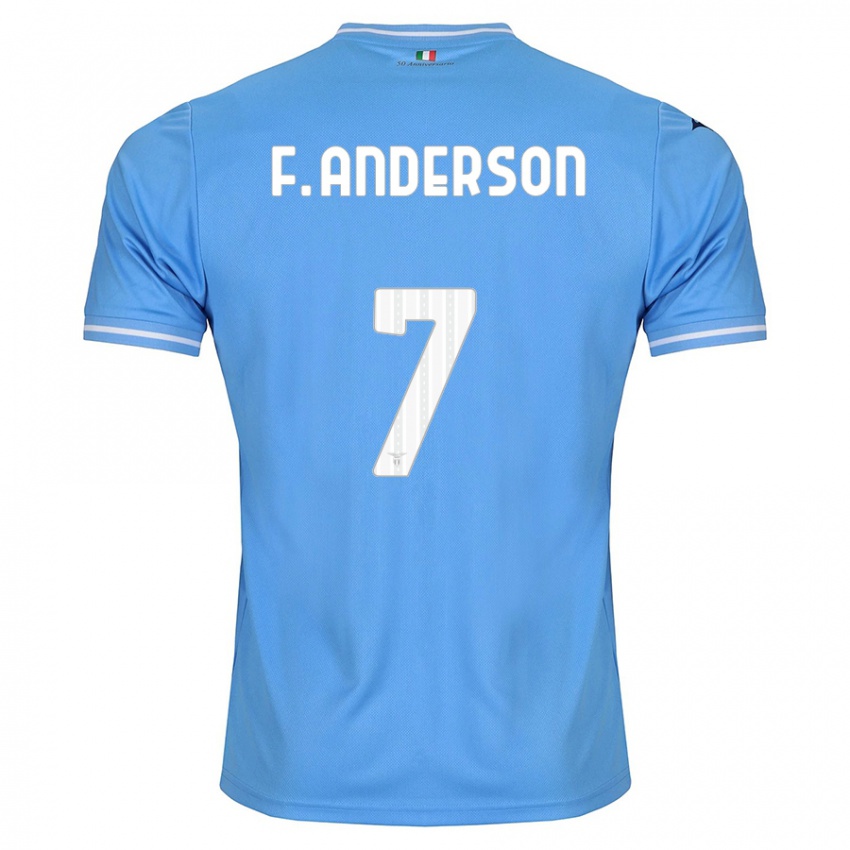 Enfant Maillot Felipe Anderson #7 Bleu Tenues Domicile 2023/24 T-Shirt Belgique