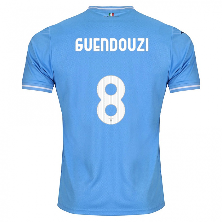 Kinder Matteo Guendouzi #8 Blau Heimtrikot Trikot 2023/24 T-Shirt Belgien