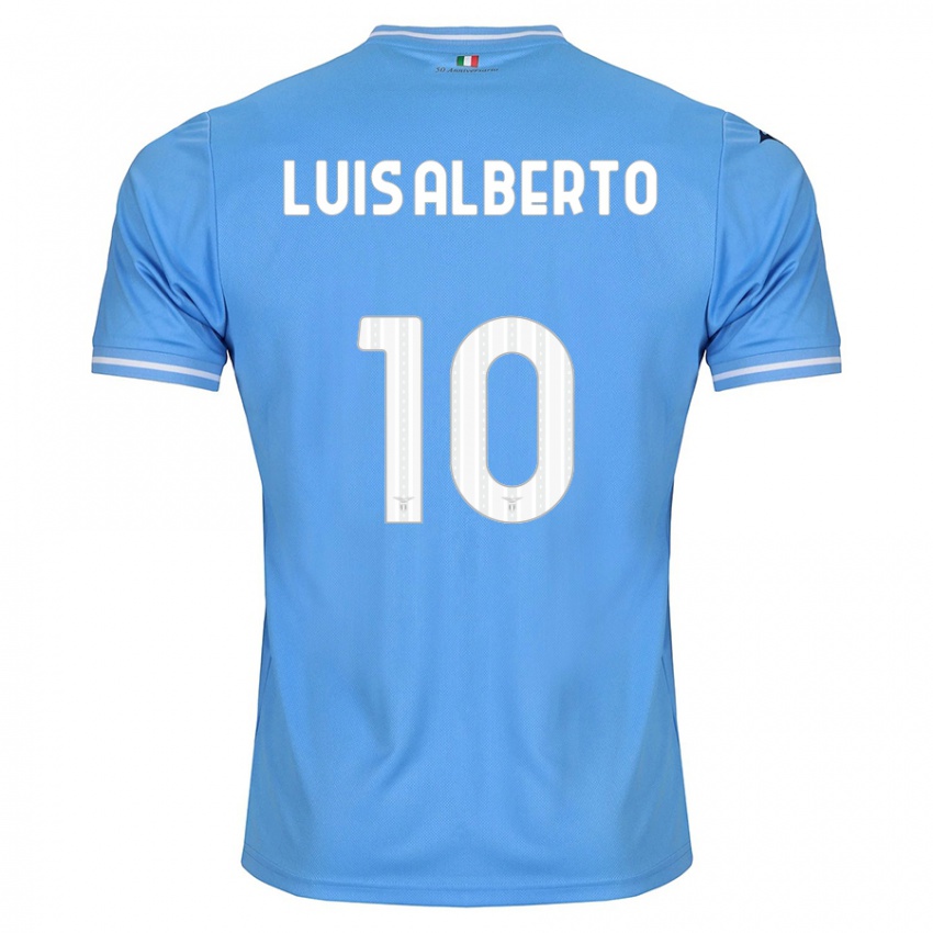 Enfant Maillot Luis Alberto #10 Bleu Tenues Domicile 2023/24 T-Shirt Belgique