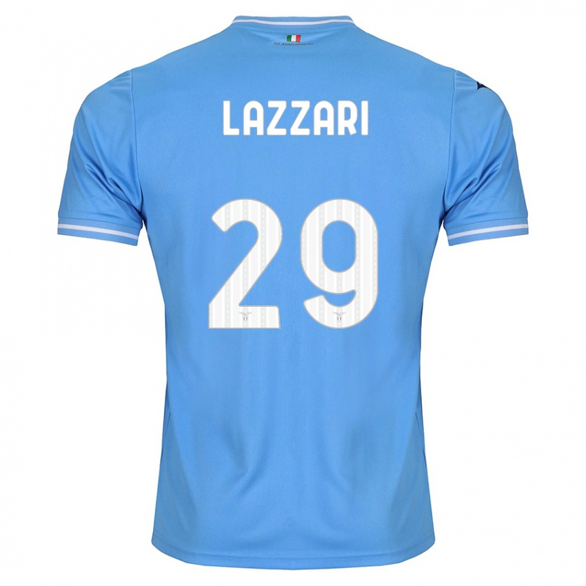 Enfant Maillot Manuel Lazzari #29 Bleu Tenues Domicile 2023/24 T-Shirt Belgique