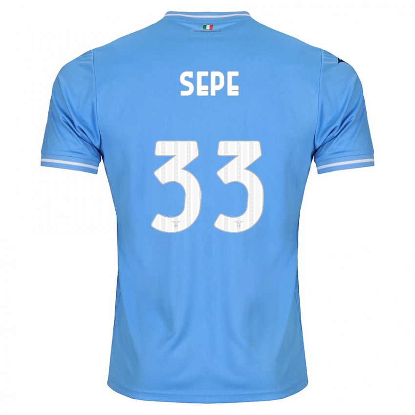 Enfant Maillot Luigi Sepe #33 Bleu Tenues Domicile 2023/24 T-Shirt Belgique