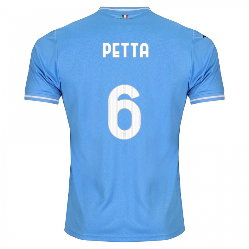 Enfant Maillot Andrea Petta #6 Bleu Tenues Domicile 2023/24 T-Shirt Belgique