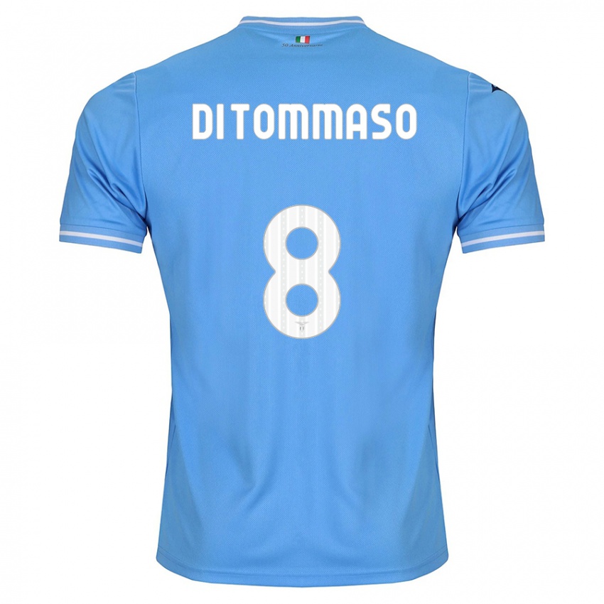Enfant Maillot Leonardo Di Tommaso #8 Bleu Tenues Domicile 2023/24 T-Shirt Belgique